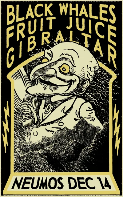 Poster for Gibraltar at Neumos on Dec. 14, 2017.