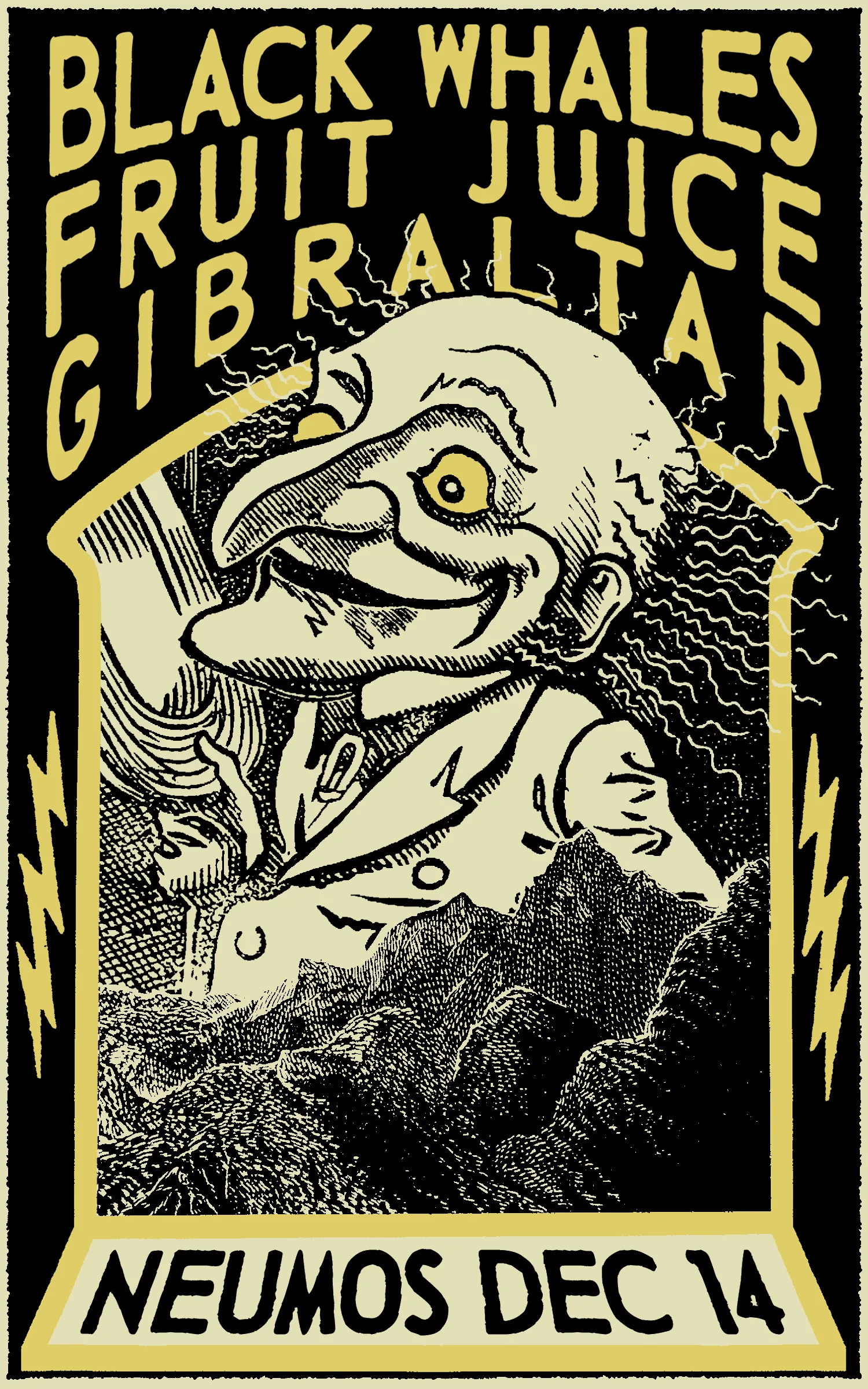 Poster for Gibraltar at Neumos on Dec. 14, 2017.