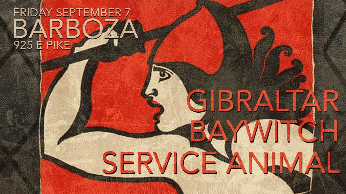 Poster for Gibraltar at Barboza on Sept. 7, 2018.