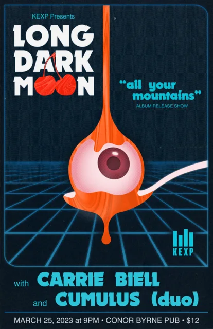 Alternate poster for the Mar. 25, 2023 Long Dark Moon album-release show.
