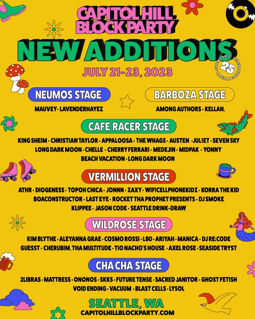 Capitol Hill Block Party official festival poster