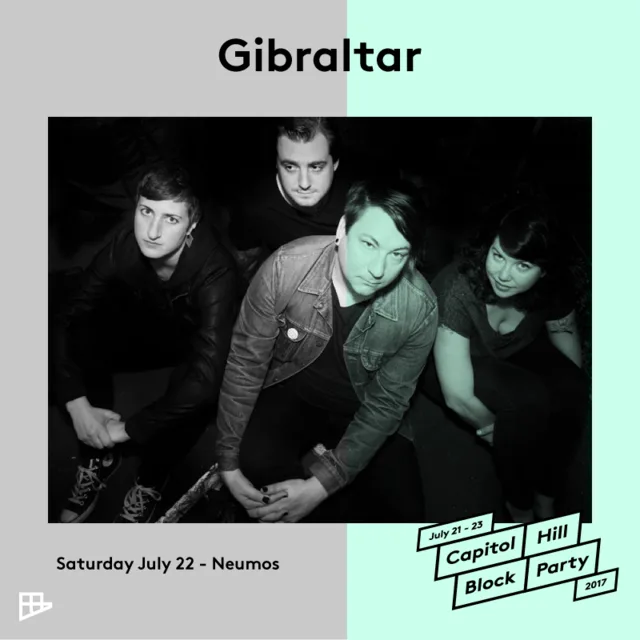 Gibraltar artist square graphic for Capitol Hill Block Party 2017.