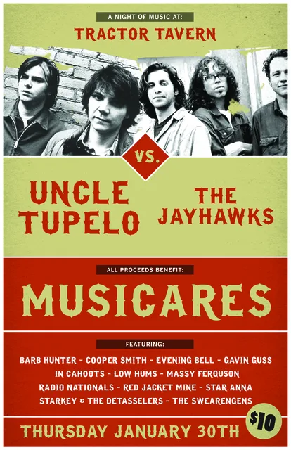 Uncle Tupelo vs. The Jayhawks — MusiCares benefit — Tractor Tavern — Jan. 30, 2014.